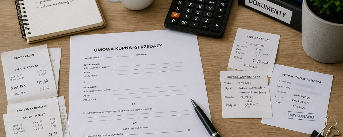 Zakup bez faktury a koszty – umowa kupna-sprzedaży, paragony i dokumenty księgowe